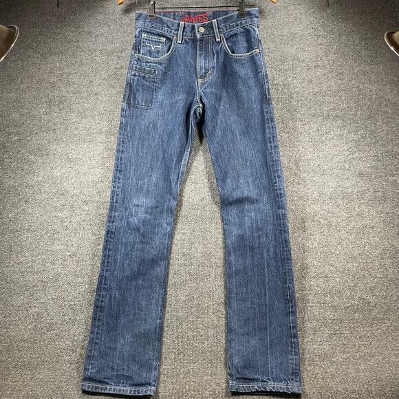 Kimes Ranch James Jeans Men's 27X32 Blue Straight Leg Made In USA Denim